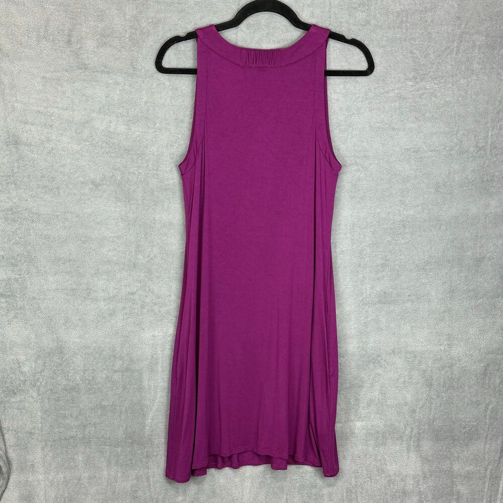 Soma Dress Womens Medium Purple Sleeveless Keyhole Stretch Comfort Soft Summer - Picture 5 of 11